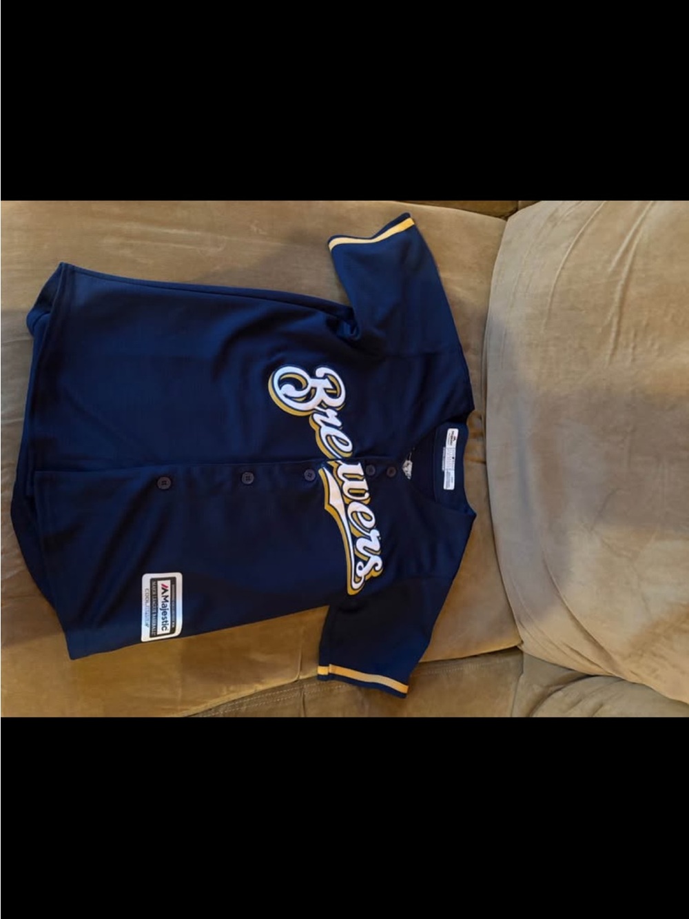 Milwaukee Brewers Navy Button-Up Jersey